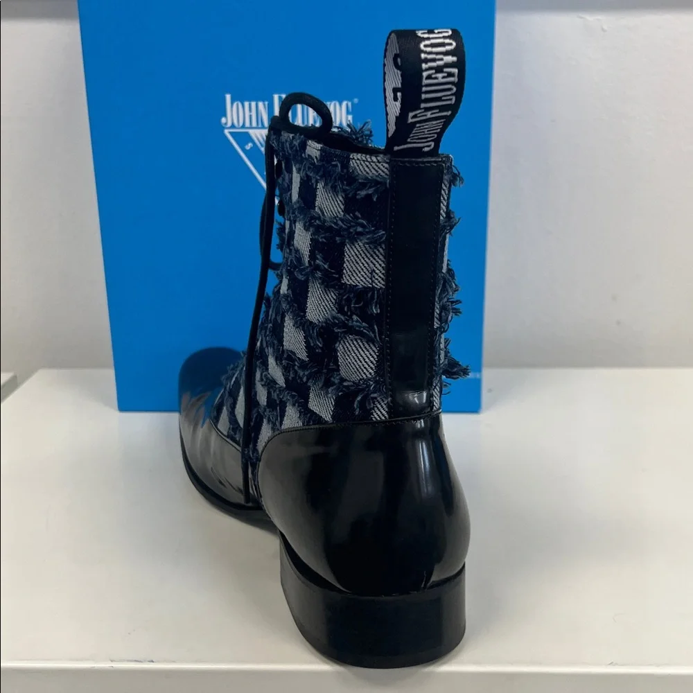 NIB - John Fluevog Executor Castellano Boots – Denim | Men’s Size 11 - Picture 7 of 16